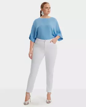 Джинсы облегающего кроя с высокой посадкой