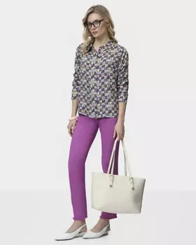 Джинсы посадки Emily из хлопка со спандексом