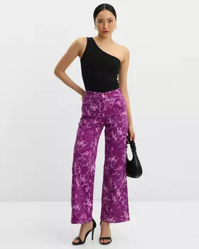 Джинсы, р. 42, цвет Фиолетово-розовый