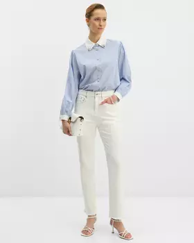 Джинсы, р. 46, цвет Белый