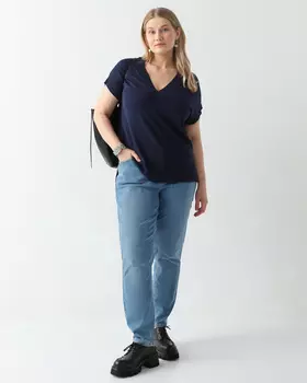 Джинсы, р. 46, цвет Синий деним