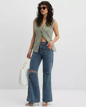 Джинсы, р. 46, цвет Светло-синий