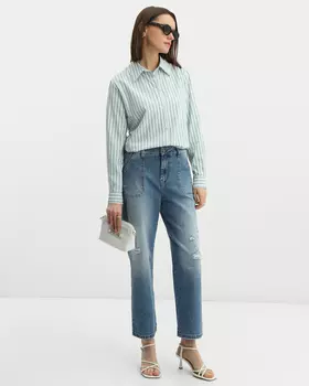 джинсы, р. 48, цвет Светлый деним