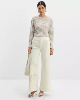 Джинсы, р. 50, цвет Молочный