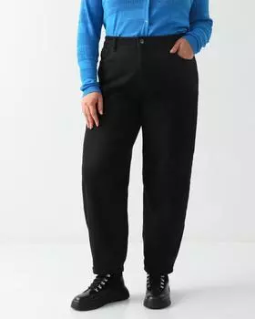 Утепленные джинсы свободного кроя