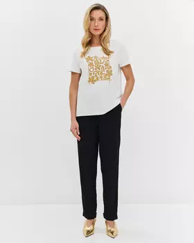 Джоггеры из легкого вискозного шелка