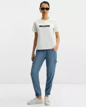 Джоггеры из лиоцелла с накладными карманами