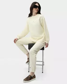 Джоггеры с высокой посадкой и широким эластичным поясом на кулиске