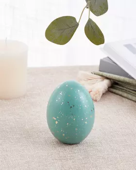 Фигурка «Яйцо декоративное», керамика, бирюзовое