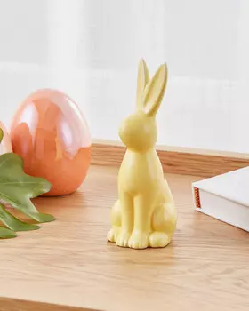 Фигурка «Заяц декоративный», керамика, желтый
