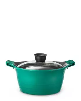 Frybest Emerald Кастрюля 4,5л, 24см, инд.дно+2 прихватки, изумруд, р. Безразмера, цвет Без цвета