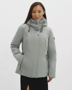 Функциональная куртка со съемным капюшоном, рельефными швами и экомехом