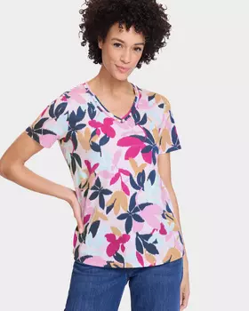 Футболка Hannah из натурального хлопка с растительным принтом