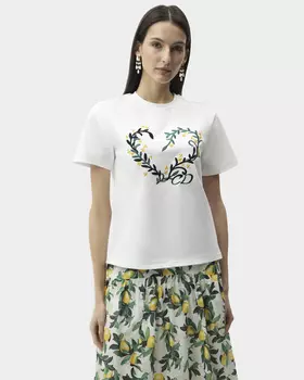 Футболка из хлопка с яркой вышивкой