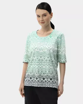 Футболка прямого кроя из эластичного хлопка