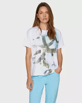 Футболка прямого кроя с абстрактным принтом