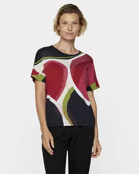Футболка прямого кроя с абстрактным принтом