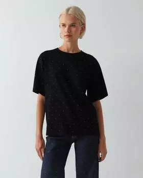 футболка, р. 50, цвет Черный/бронзовый