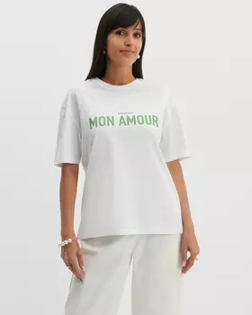 Футболка из хлопка с минималистичным принтом