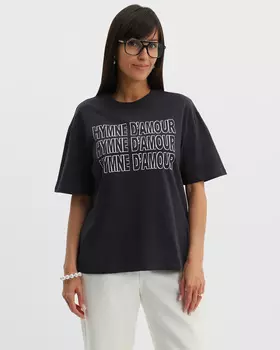 Футболка из хлопка с минималистичным принтом