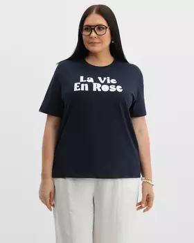 Футболка из хлопка с минималистичным принтом