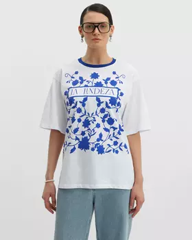 Футболка, р. XXL, цвет Белый/синий