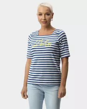 Футболка в горизонтальную полоску с надписью Dolce Vita