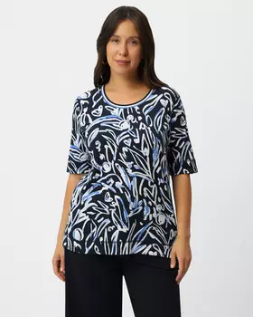 Хлопковая футболка с абстрактным принтом