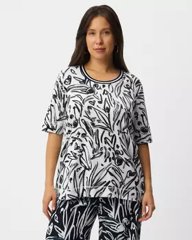 Хлопковая футболка с абстрактным принтом