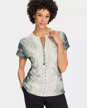 Хлопковая футболка с абстрактным принтом