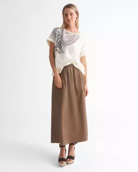Хлопковая юбка А-силуэта