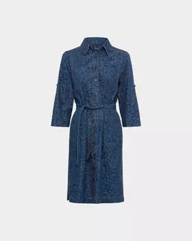 Хлопковое платье на пуговицах с узором пейсли