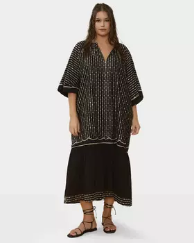 Хлопковое платье, расшитое пайетками