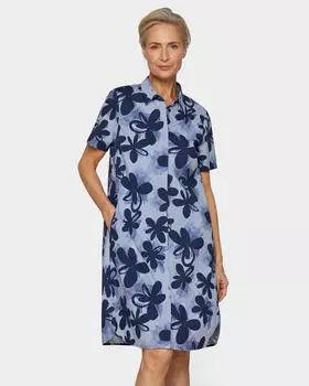 Хлопковое платье с цветочным принтом