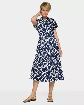 Хлопковое платье с ярусной юбкой