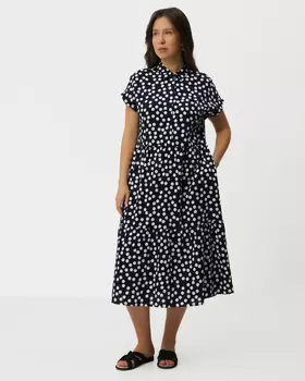 Хлопковое платье в горошек
