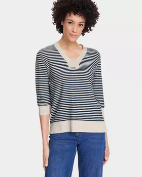 Хлопковый пуловер Henny в полоску