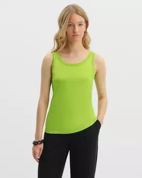 Хлопковый топ в трендовом цвете лайм