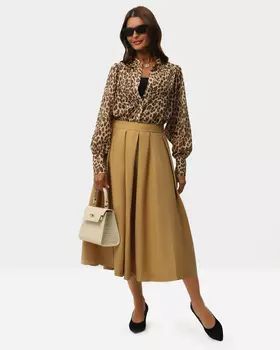 Юбка А-силуэта со складками