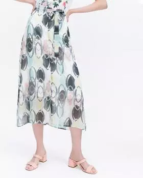 Юбка абстрактным принтом и вискозной подкладкой