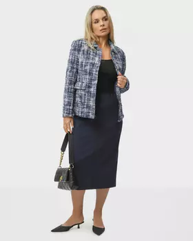 Юбка из эластичного трикотажа со шлицей сзади