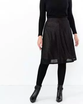 Юбка-миди с подкладкой и эластичным поясом