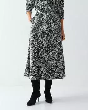 Юбка, р. 46, цвет Черный/белый