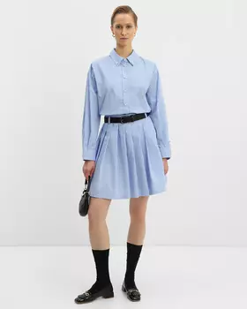 Мини-юбка в полоску со складками