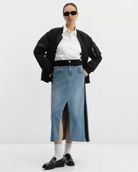 Юбка, р. 50, цвет Синий/черный