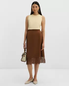 Юбка, р. XXL, цвет Шоколадный