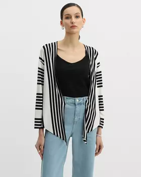 Кардиган, р. 44, цвет Черный/экрю