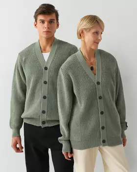 кардиган, р. 48, цвет Оливковый