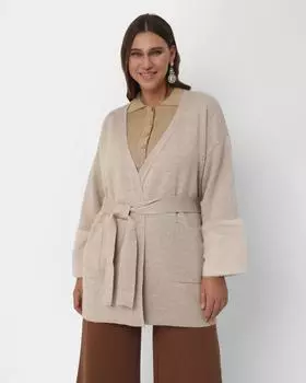 Кардиган, р. 52, цвет Бежевый меланж