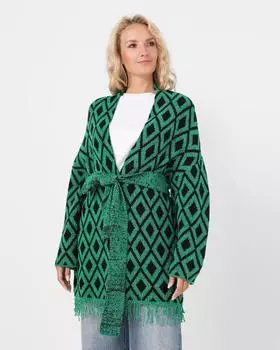 Кардиган, р. 54, цвет Темно-зеленый